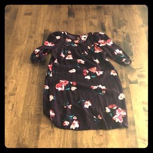 Maroon floral old navy dress